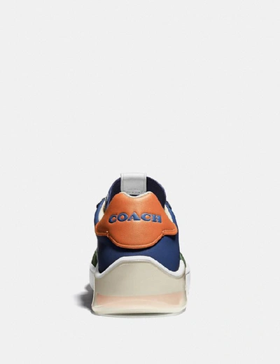 Shop Coach Citysole Court Sneaker In Colorblock In True Navy/ Washed Utility