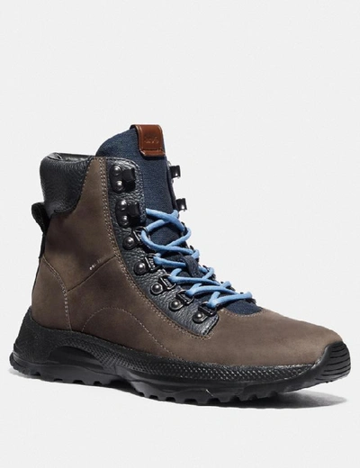 Shop Coach City Hiker Boot In Dirty Grey