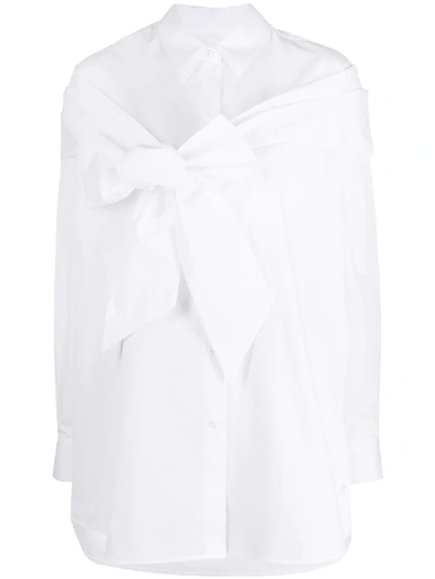 Shop Simone Rocha Pussy Bow Shirt In White