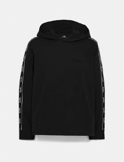 Shop Coach Horse And Carriage Tape Hoodie In Black