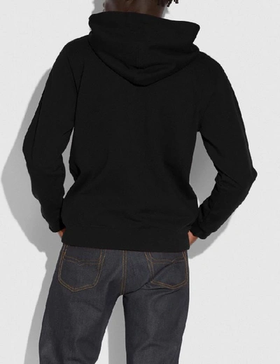 Shop Coach Horse And Carriage Tape Hoodie In Black