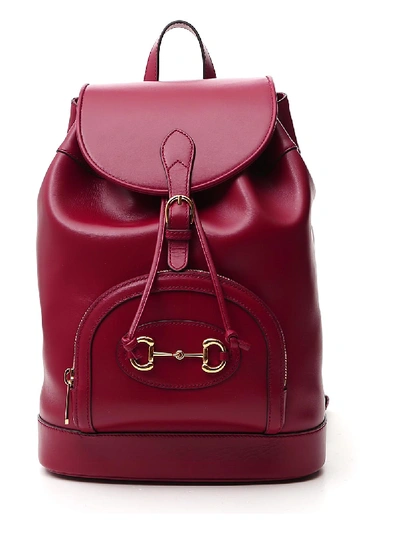 Shop Gucci 1955 Horsebit Backpack In Red