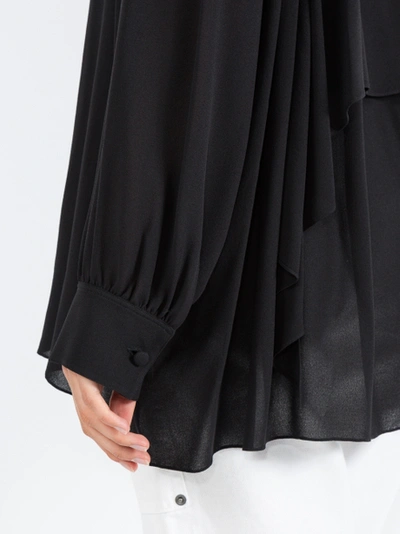 Shop The Row Neck Tie Blouse Black