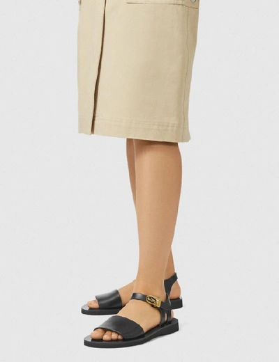 Shop Coach Ankle Strap Sandal In Color<lsn_delimiter>black