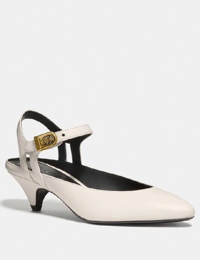 Shop Coach Ankle Strap Heel - Women's In Chalk