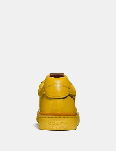 Shop Coach Lowline Luxe Low Top Sneaker In Color<lsn_delimiter>lemon
