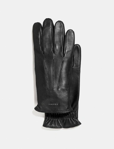 Shop Coach Tech Napa Gloves In Black