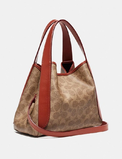 Shop Coach Hadley Hobo 21 In Signature Canvas In Brass/tan Rust