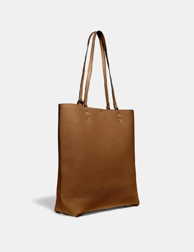 Shop Coach Plaza Tote In Brass/sienna