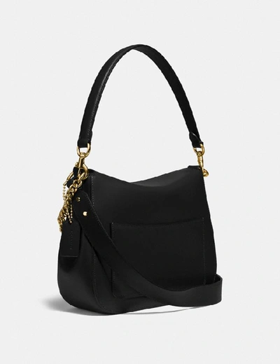 Shop Coach Signature Chain Hobo In Brass/black