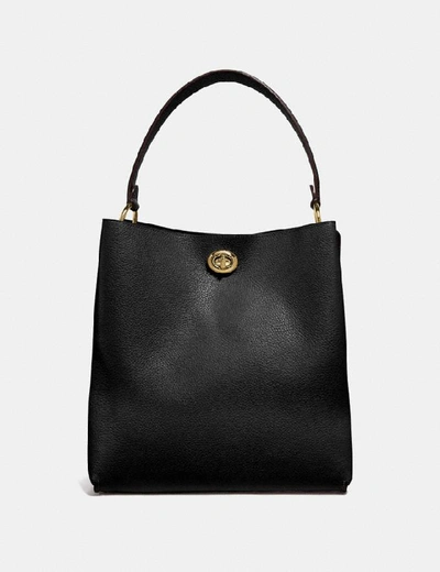Shop Coach Charlie Bucket Bag - Women's In Black/gold