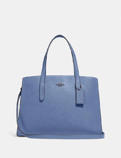 Shop Coach Charlie Carryall - Women's In Gunmetal/stone Blue