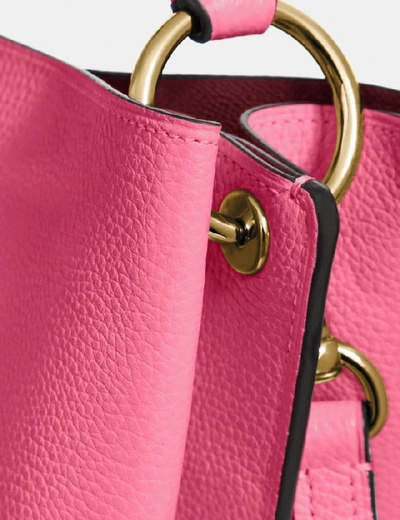 Shop Coach Charlie Bucket Bag In Brass/confetti Pink