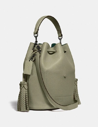 Shop Coach Lora Bucket Bag With Whipstitch Detail - Women's In V5/light Fern