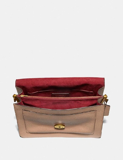 Shop Coach Tabby Shoulder Bag In Beechwood/brass