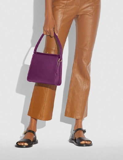 Shop Coach Turnlock Shoulder Bag - Women's In B4/amethyst