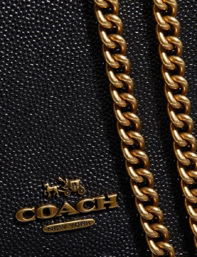 Shop Coach Callie Foldover Chain Clutch - Women's In Old Brass/black
