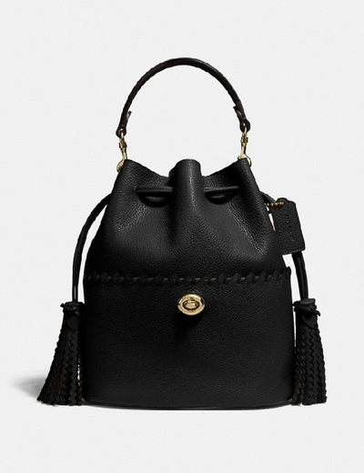 Shop Coach Lora Bucket Bag With Whipstitch Detail - Women's In B4/black