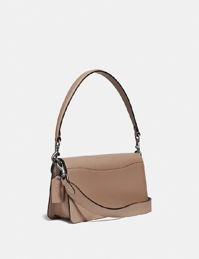 Shop Coach Tabby Shoulder Bag 26 With Signature Canvas In Light Nickel/sand Taupe
