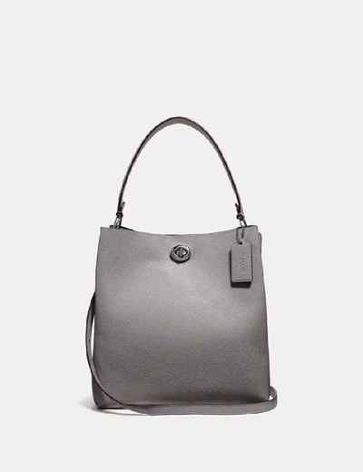 Shop Coach Charlie Bucket Bag - Women's In Gunmetal/heather Grey