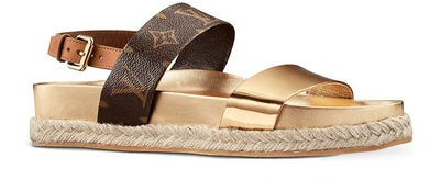 Shop Louis Vuitton Odyssey Sandal In Gold