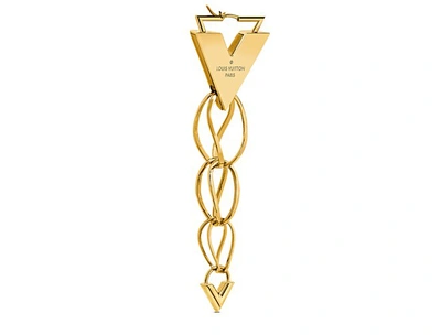 Shop Louis Vuitton Infinity V Single Earring In Or