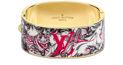 Shop Louis Vuitton Lv Confidential Bracelet Gm In Beige