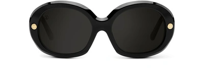 Shop Louis Vuitton La Piscine Studs Sunglasses In Black