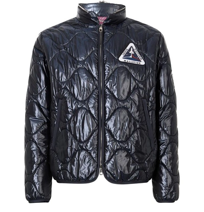 Shop Louis Vuitton Quilted Patch Blouson With Packable Hood In Navy