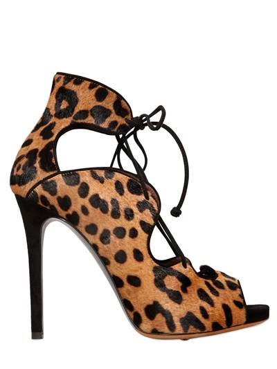 Tabitha Simmons 110mm Reed Leopard Print Ponyskin Boots