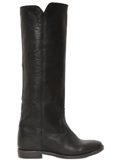 Shop Isabel Marant Etoile 70mm Chess Leather Boots, Black