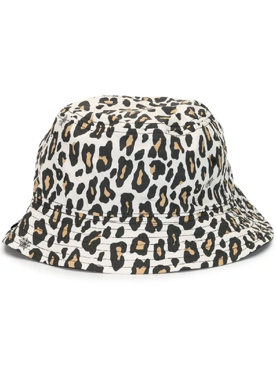 Shop Puma Leopard Print Bucket Hat In Brown