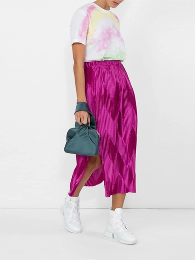 Shop Givenchy Zig-zag Pleated Skirt