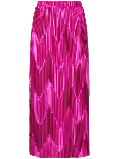 Shop Givenchy Zig-zag Pleated Skirt