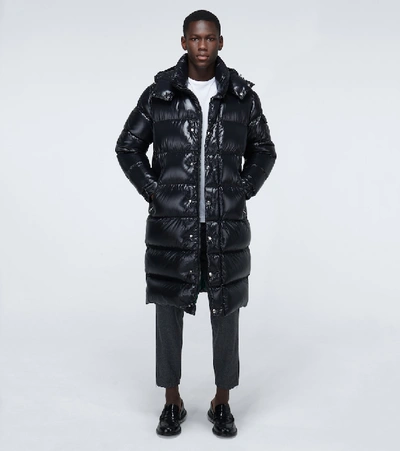 Shop Moncler Hanoverian Quilted Coat In Black