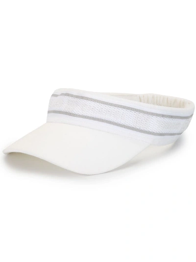 Pre-owned Chanel Sports Cc Visor Cap In White