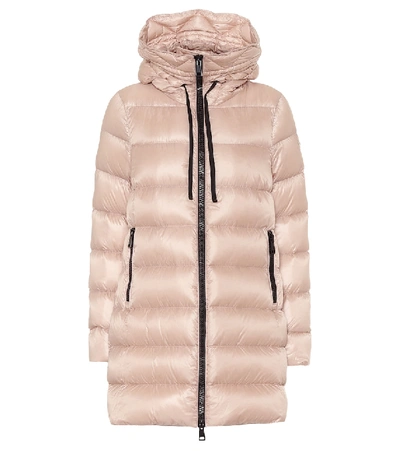 Shop Moncler Suyen Quilted Coat In Pink