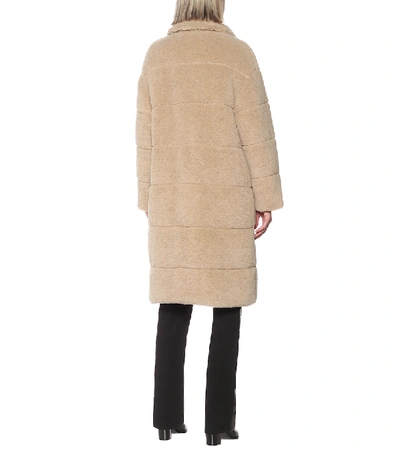 Shop Moncler Bagaud Faux-fur Coat In Beige