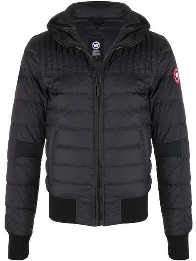 Shop Canada Goose Hooded Down Jacket In Black