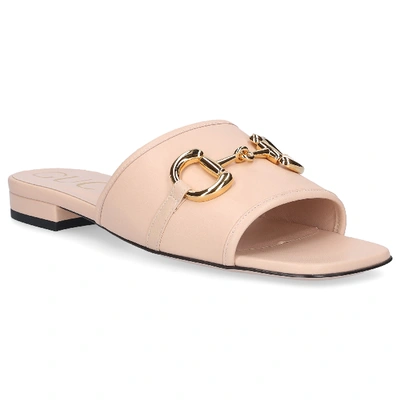 Shop Gucci Mules 1rh00 In Beige