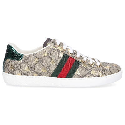 Shop Gucci Low-top Sneakers New Ace In Green