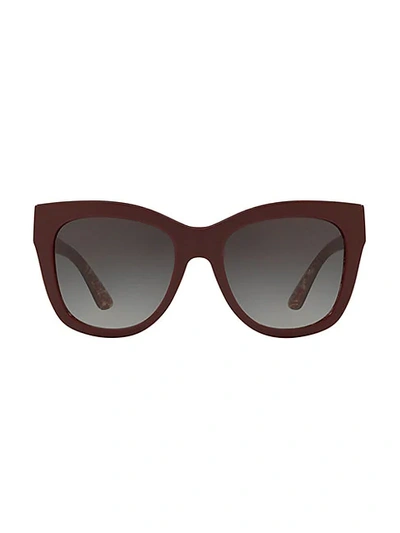Shop Dolce & Gabbana Origin 55mm Square Sunglasses In Red Gold