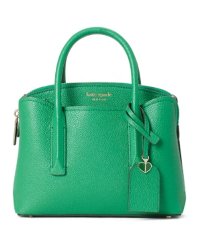 Shop Kate Spade Margaux Leather Satchel In Green Bean/gold