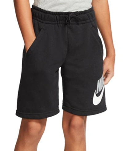 Shop Nike Big Boys Club Fleece Sportswear Shorts In Black
