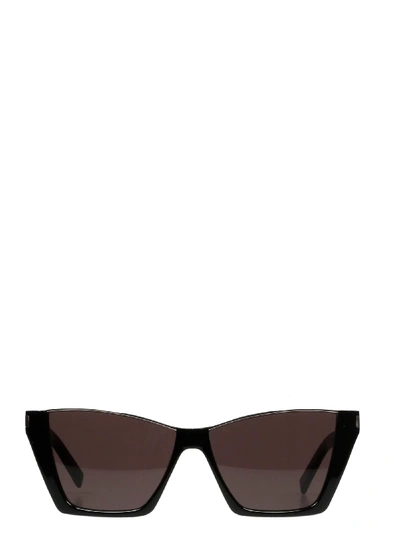 Shop Saint Laurent Sl 369 Kate Sunglasses In Black