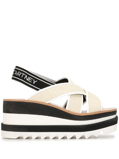 Shop Stella Mccartney Sneak Elyse Platform Sandals In Neutrals