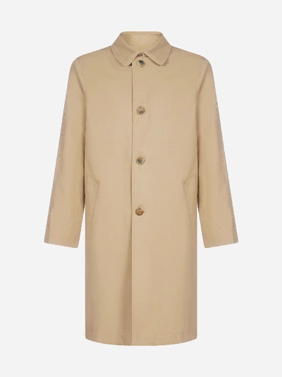 Shop Marni Cotton-blend Mono-breasted Trench Coat