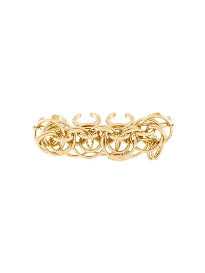 Shop Chloé Mono-circle Shaped Ring In Gold