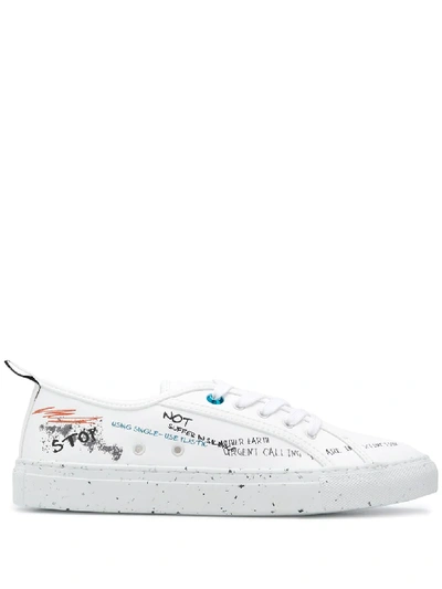 F_wd Sneakers Mit Print In White