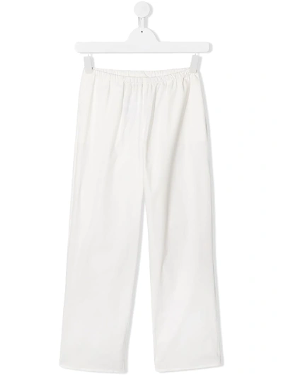 Shop Touriste Pull-on Straight-leg Trousers In White